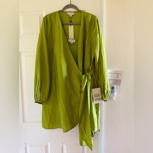 NEW (never worn) 
Never Fully Dressed Lime Green Wrap Blazer Dress